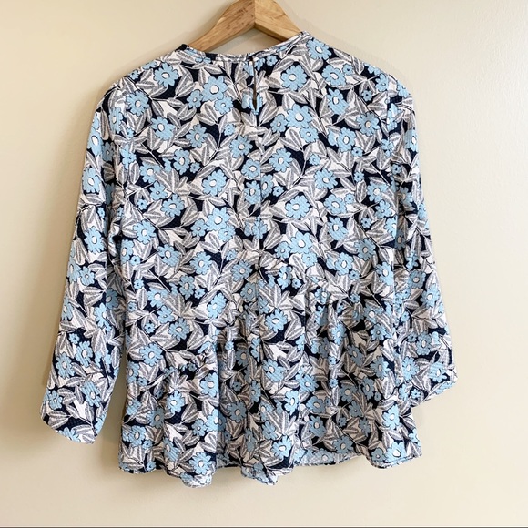REBECCA TAYLOR 100% silk floral blouse RELISTED - Picture 7 of 14